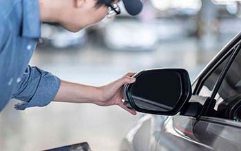 Car interior showing ADAS technology